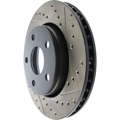 StopTech Sport Drilled/Slotted Brake Rotor; Front Left