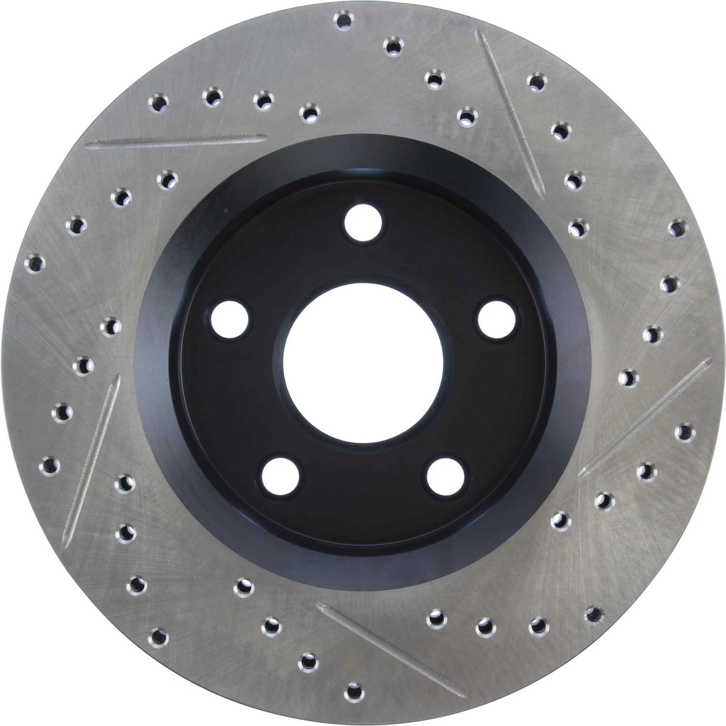 StopTech Sport Drilled/Slotted Brake Rotor; Front Right