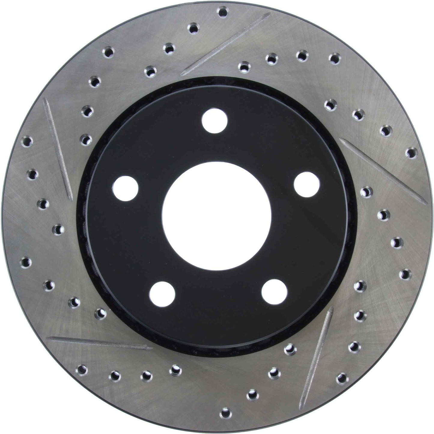 StopTech Sport Drilled/Slotted Brake Rotor; Front Right