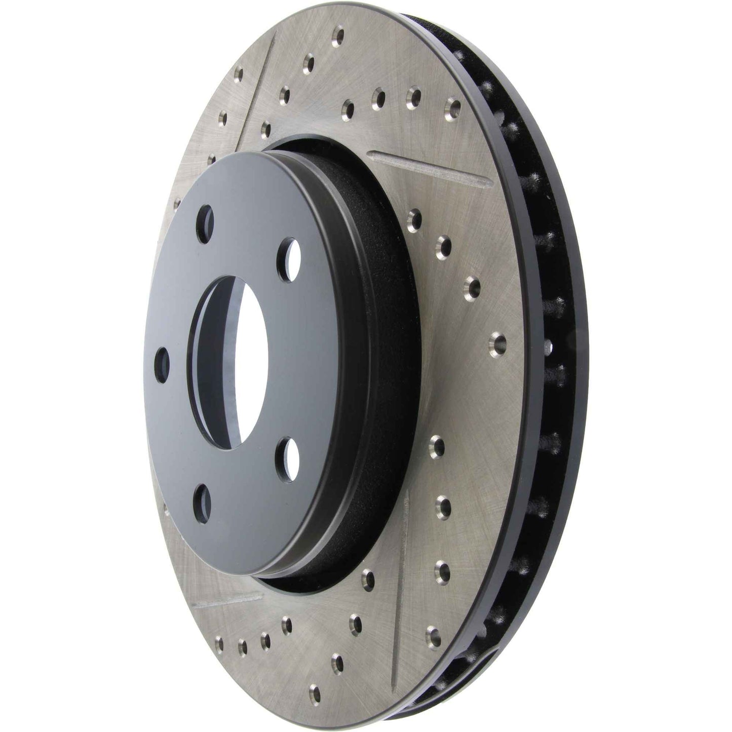 StopTech Sport Drilled/Slotted Brake Rotor; Front Right