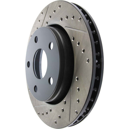 StopTech Sport Drilled/Slotted Brake Rotor; Front Right