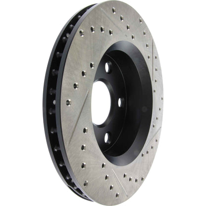 StopTech Sport Drilled/Slotted Brake Rotor; Front Right