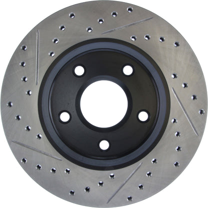 StopTech Sport Drilled/Slotted Brake Rotor; Front Left