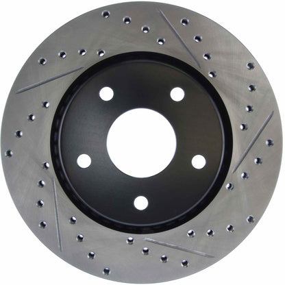 StopTech Sport Drilled/Slotted Brake Rotor; Front Left
