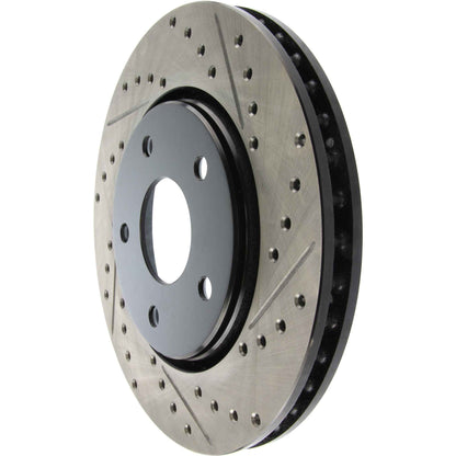 StopTech Sport Drilled/Slotted Brake Rotor; Front Left