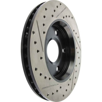 StopTech Sport Drilled/Slotted Brake Rotor; Front Left
