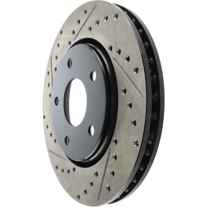 StopTech Sport Drilled/Slotted Brake Rotor; Front Right