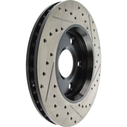 StopTech Sport Drilled/Slotted Brake Rotor; Front Right