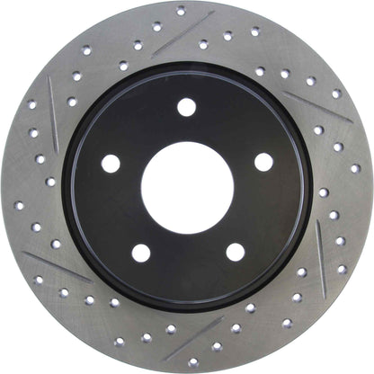 StopTech Sport Drilled/Slotted Brake Rotor; Rear Right
