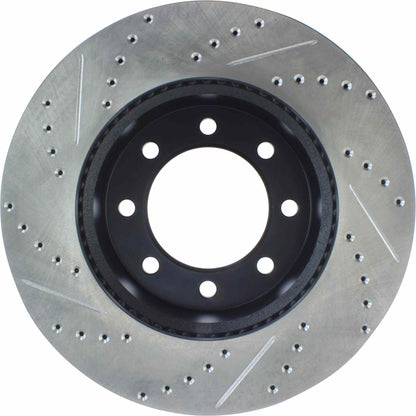StopTech Sport Drilled/Slotted Brake Rotor; Front Left