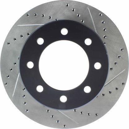 StopTech Sport Drilled/Slotted Brake Rotor; Front Left