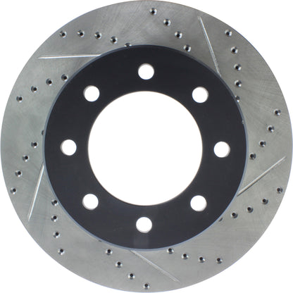 StopTech Sport Drilled/Slotted Brake Rotor; Front Left