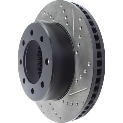 StopTech Sport Drilled/Slotted Brake Rotor; Front Left