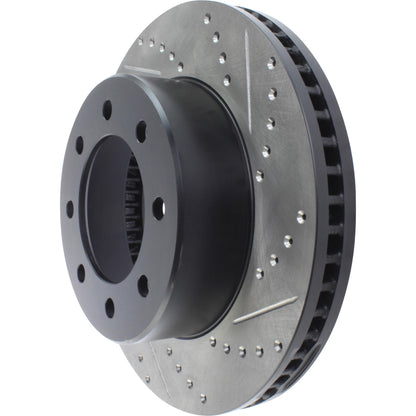StopTech Sport Drilled/Slotted Brake Rotor; Front Left
