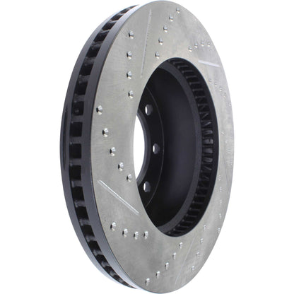 StopTech Sport Drilled/Slotted Brake Rotor; Front Left
