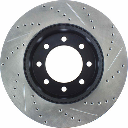 StopTech Sport Drilled/Slotted Brake Rotor; Front Right