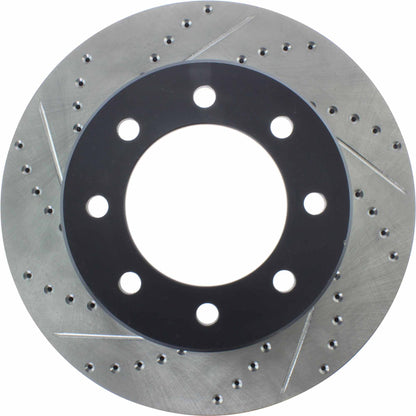 StopTech Sport Drilled/Slotted Brake Rotor; Front Right