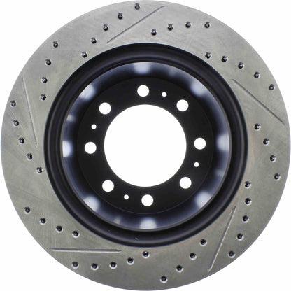 StopTech 09-18 Dodge Ram 2500 Cryo Drilled and Slotted Sport Left Rear Rotor 127.67080CL