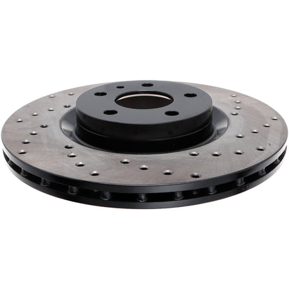 StopTech Sport Cryo Cross Drilled Brake Rotor; Rear Left