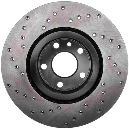 StopTech Sport Cryo Cross Drilled Brake Rotor; Rear Left