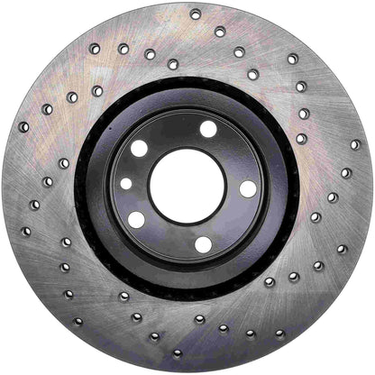 StopTech Sport Cryo Cross Drilled Brake Rotor; Rear Right