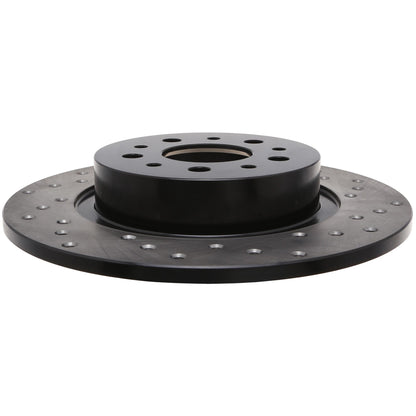 Stoptech 14-19 Fiat 500  Sport Cross Drilled Sport Left Rotor 128.04003L