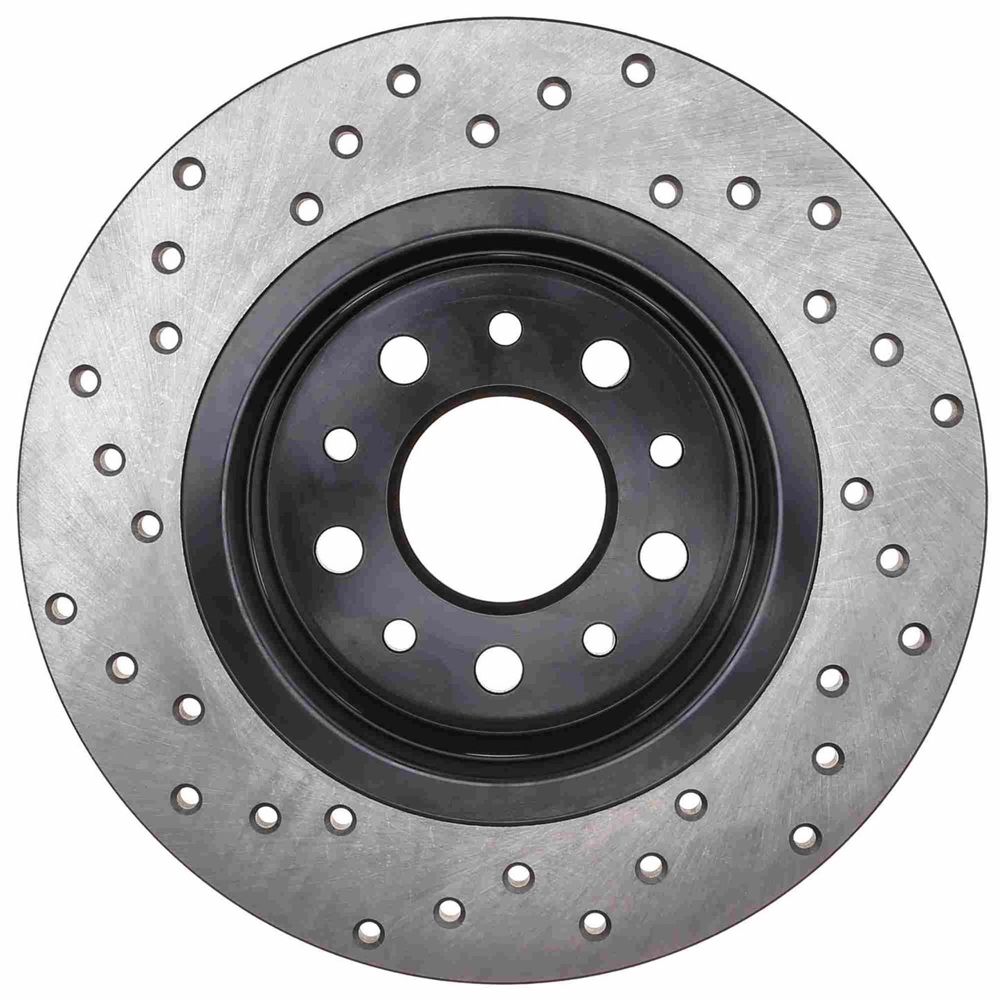 Stoptech 14-19 Fiat 500  Sport Cross Drilled Sport Left Rotor 128.04003L