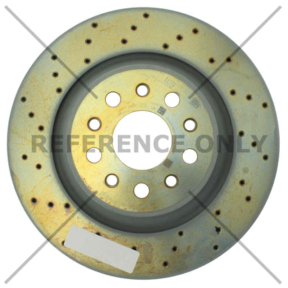 Centric Parts Disc Brake Rotor Premium OE Style Drilled with Electrocoating Finish for 2017 Maserati Ghibli, 2018-2017 Levante, 2017 Quattroporte 128.07011