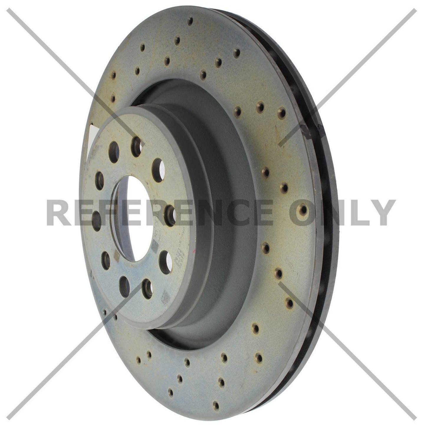 Centric Parts Disc Brake Rotor Premium OE Style Drilled with Electrocoating Finish for 2017 Maserati Ghibli, 2018-2017 Levante, 2017 Quattroporte 128.07011