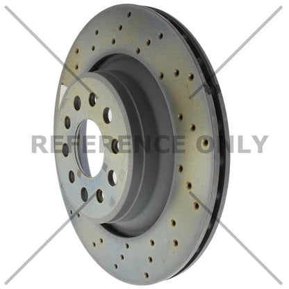 Centric Parts Disc Brake Rotor Premium OE Style Drilled with Electrocoating Finish for 2017 Maserati Ghibli, 2018-2017 Levante, 2017 Quattroporte 128.07011