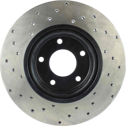 StopTech Sport Cryo Cross Drilled Brake Rotor; Front Right