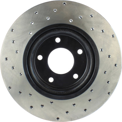StopTech Sport Cryo Cross Drilled Brake Rotor; Front Right
