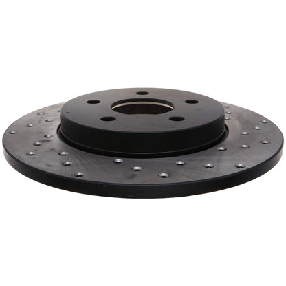 StopTech 02-08 Jaguar X-Type Drilled Sport Rear Left Rotor 128.20017L