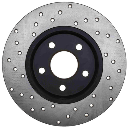 StopTech 02-08 Jaguar X-Type Drilled Sport Rear Left Rotor 128.20017L