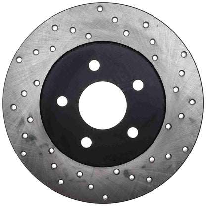 StopTech 02-08 Jaguar X-Type Drilled Sport Rear Left Rotor 128.20017L