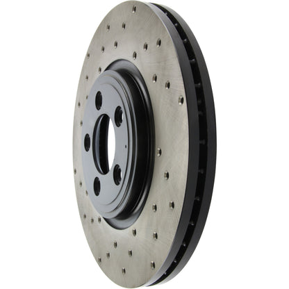 StopTech Sport Cryo Cross Drilled Brake Rotor; Front Left