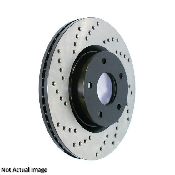 StopTech Sport Cryo Cross Drilled Brake Rotor; Front Left
