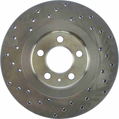 StopTech Sport Cryo Cross Drilled Brake Rotor; Front Right