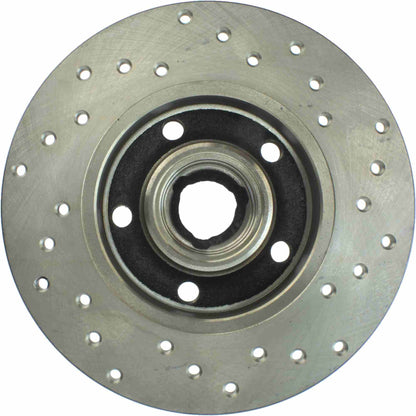 StopTech Sport Cryo Cross Drilled Brake Rotor; Rear Left