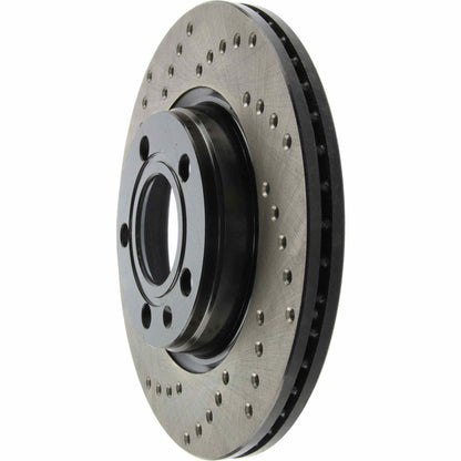 StopTech Sport Cryo Cross Drilled Brake Rotor; Rear Left