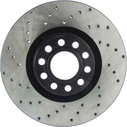 StopTech Sport Cryo Cross Drilled Brake Rotor; Front Left
