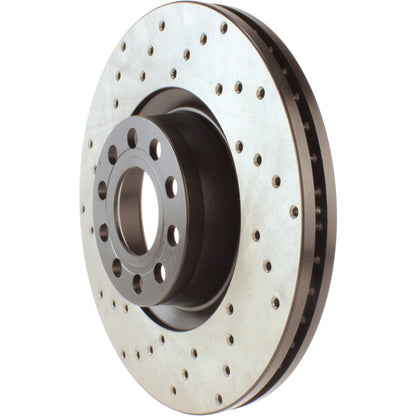 StopTech Sport Cryo Cross Drilled Brake Rotor; Front Left