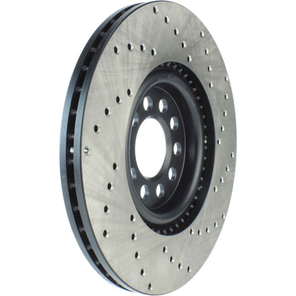 StopTech Sport Cryo Cross Drilled Brake Rotor; Rear Left