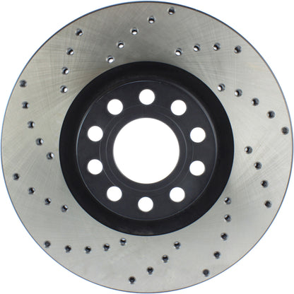 StopTech Sport Cryo Cross Drilled Brake Rotor; Rear Left
