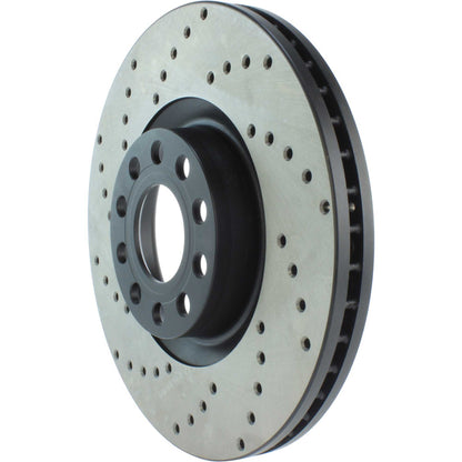 StopTech Sport Cryo Cross Drilled Brake Rotor; Rear Left