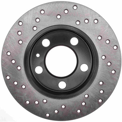 StopTech Sport Cryo Cross Drilled Brake Rotor; Rear Right