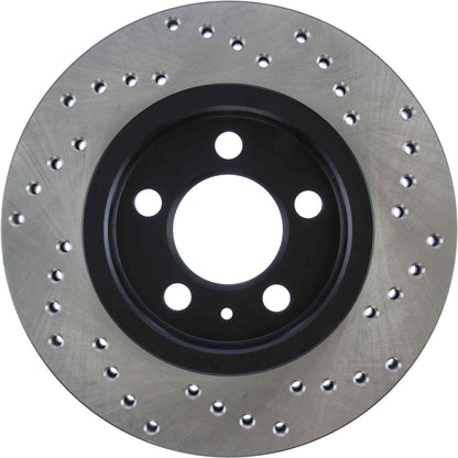 StopTech Sport Cryo Cross Drilled Brake Rotor; Rear Left