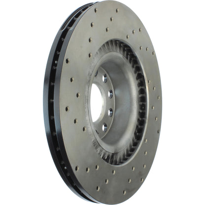 StopTech Sport Cryo Cross Drilled Brake Rotor; Rear Right