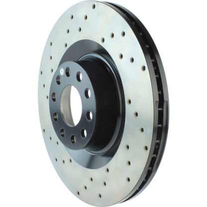StopTech Sport Cryo Cross Drilled Brake Rotor; Front Left
