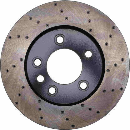 StopTech Sport Cryo Cross Drilled Brake Rotor; Rear Left